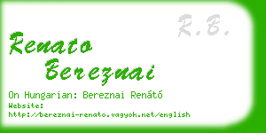 renato bereznai business card